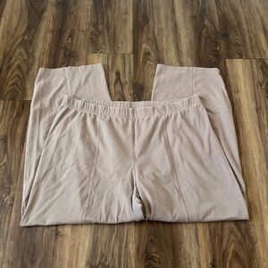 Eileen Fisher Tan Beige Wide Leg Stretch Relaxed Pants XL‎